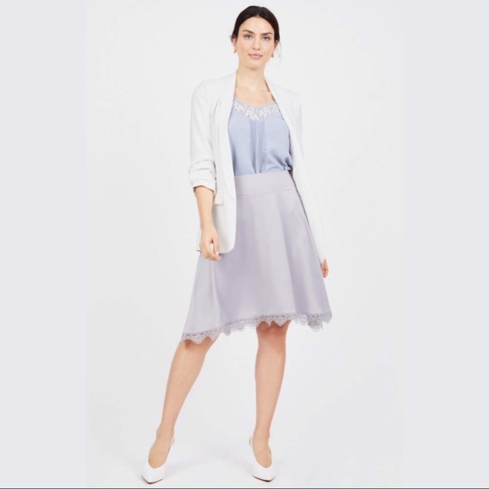 Octavia lace hem skirt
